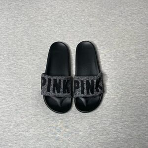 Victoria's Secret PINK Women’s Vintage Logo Stretch Sandal Slides